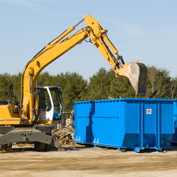 what size residential dumpster rentals are available in Saxe Virginia